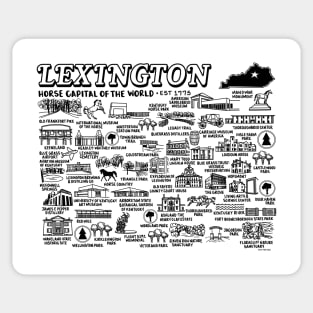 Lexington Map Art Sticker